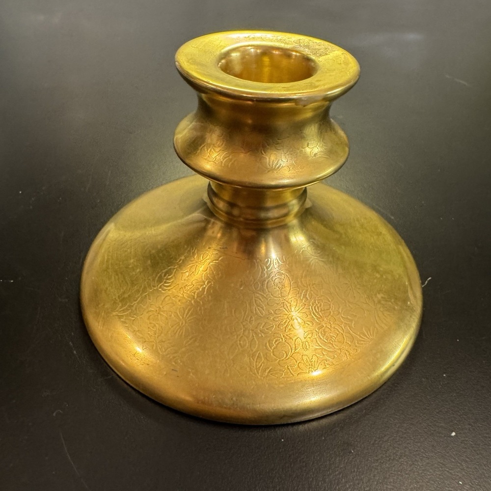 Vintage Pickard ~ Gold ~ Rose & Daisy Candle Stick # 792‎
